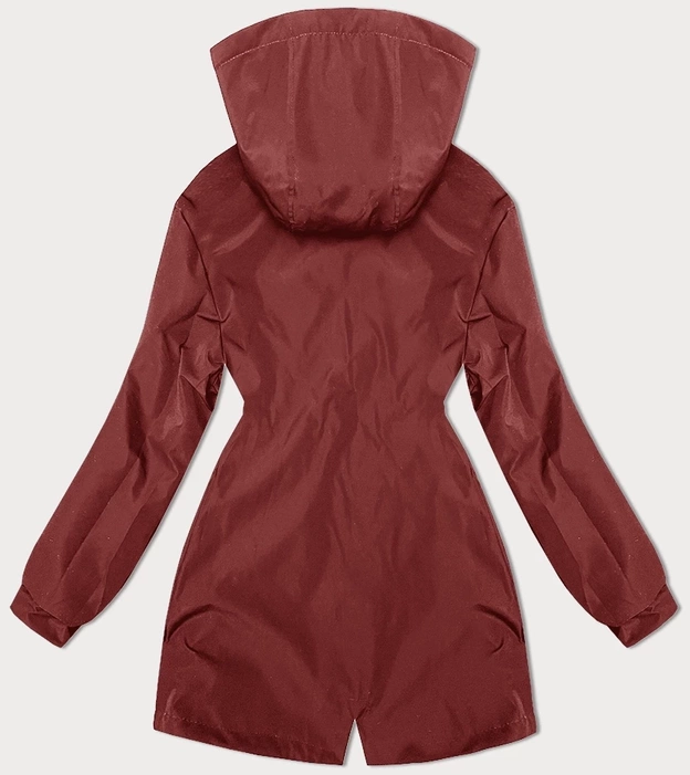 Cienka parka dwustronna damska granatowo-czerwona (16M9081-215B)