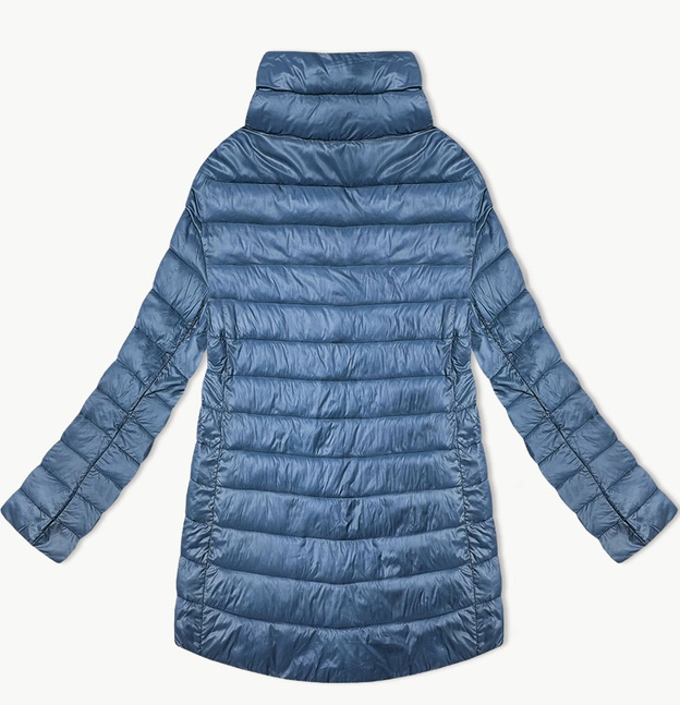 Pikowana kurtka damska ze stójką Minority niebieska (P3-6908-30S)