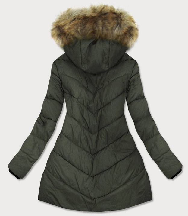 PIKOWANA DAMSKA KURTKA Z KAPTUREM KHAKI (1907)