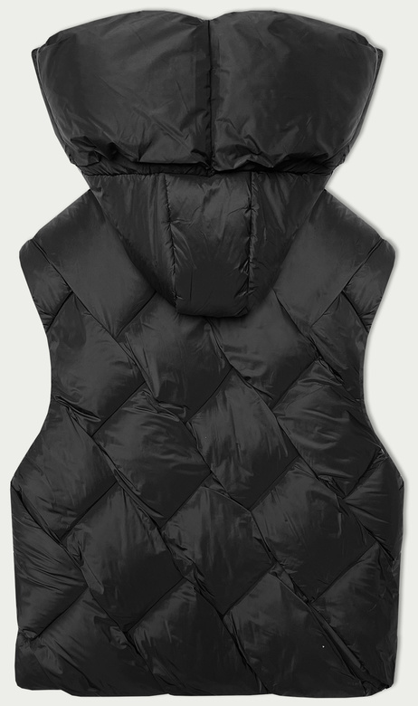 Trójwymiarowa kamizelka damska oversize czarna (YD35)