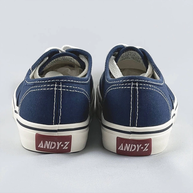 Sznurowane tenisówki damskie granatowe (a8865)