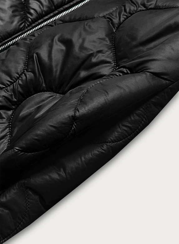 Lekka pikowana kurtka damska czarna (9613)