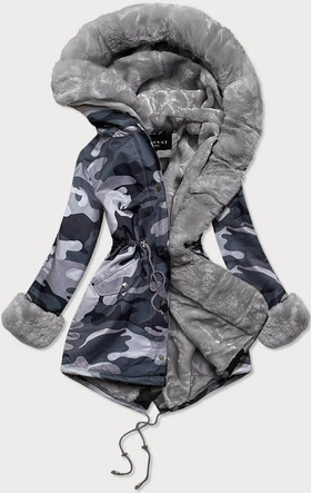 ZIMOWA PARKA DAMSKA MORO SZARA (B524-70070)