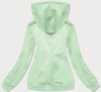 CIENKA DAMSKA BLUZA Z KAPTUREM MIĘTOWA (WB11001-39)