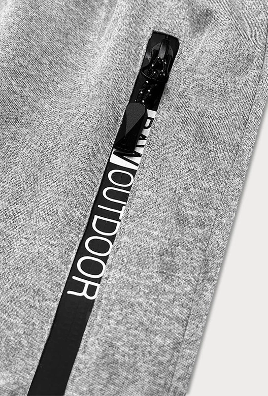 Krótkie spodenki męskie jasne szare (8K200-2)