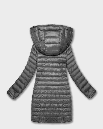 Dwustronna kurtka - futro damskie Goodlookin grafit (P3-6001-27)