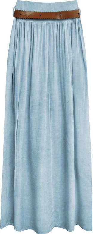 SPÓDNICA MAXI Z PASKIEM JASNONIEBIESKA 1 (343ART)