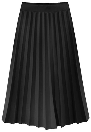 PLISOWANA SPÓDNICA MIDI CZARNA (213ART)