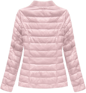 PIKOWANA KURTKA ZE STÓJKĄ PUDROWY RÓŻ (R2605)