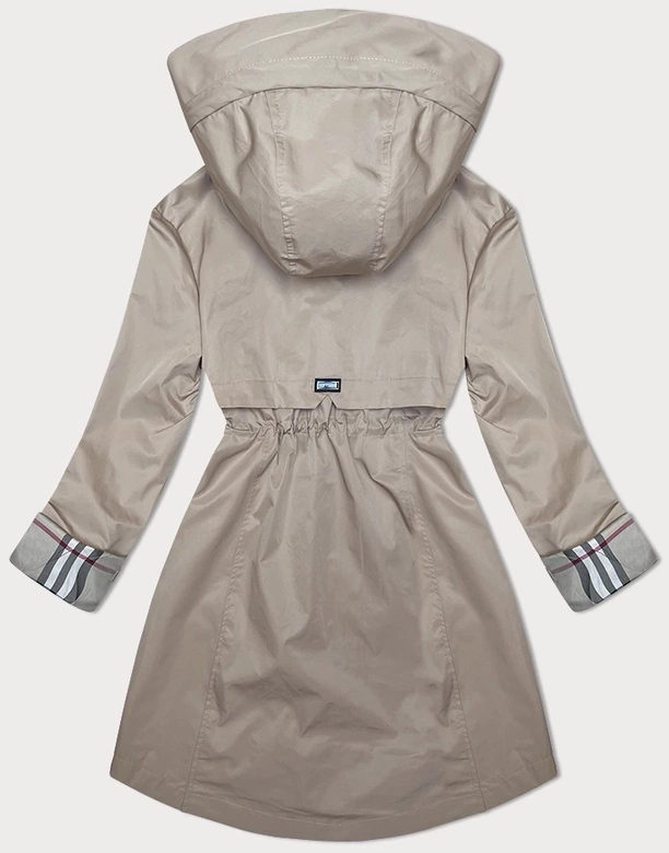 Parka z ozdobną podszewką BH Forever ciemny beż(2) (BH-2401)
