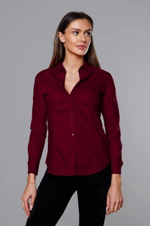 Klasyczna koszula damska bordowa (HH039-6)