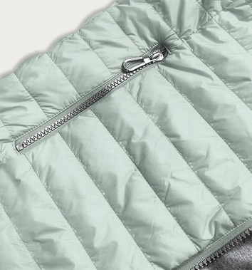 Kurtka z kapturem szaromiętowa (dl011)