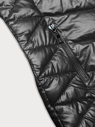 Pikowana zimowa kurtka damska J Style grafitowa (16M9100-105)