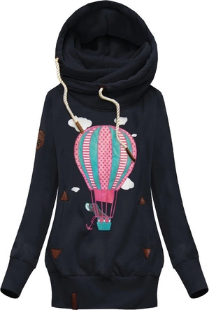 BLUZA Z KOLOROWĄ APLIKACJĄ GRANATOWA 2 (1917)