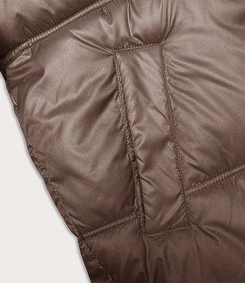 Damska kurtka fason bombki brązowa S'west (B8190-14)