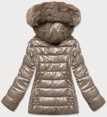 Pikowana kurtka damska camel s'west (b8057-12)