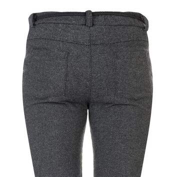 SPODNIE CHINOS W JODEŁKĘ GRAFITOWE (SP82)