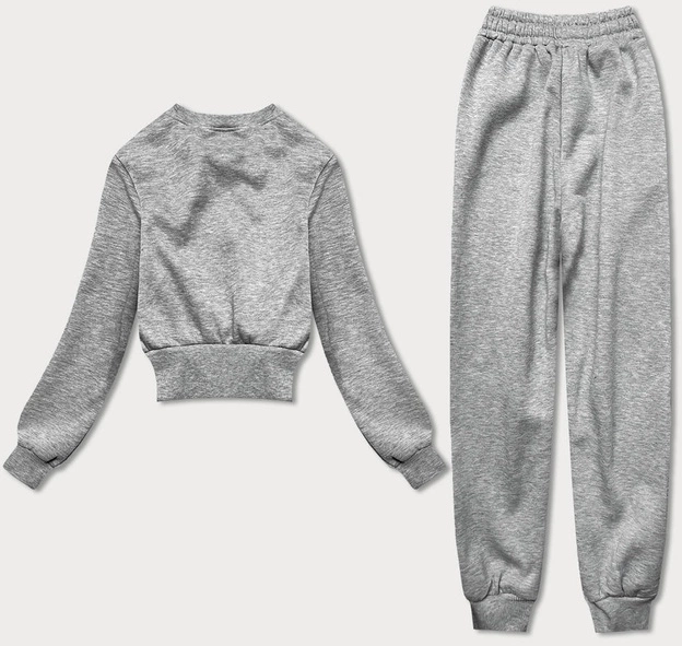 Dres damski bluza + spodnie jasnoszary (8c78-2)