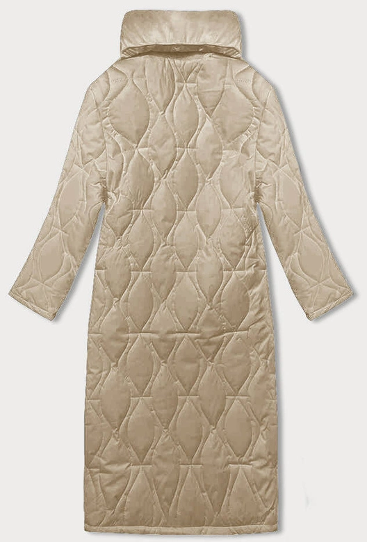 Damski płaszcz oversize beżowy (5M3177-62)