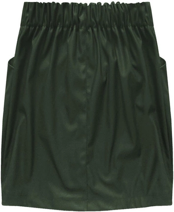 SPÓDNICA Z EKOSKÓRY Z KIESZENIAMI KHAKI (131ART)