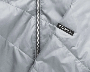 PIKOWANA KURTKA Z KAPTUREM SZARA (B9516)