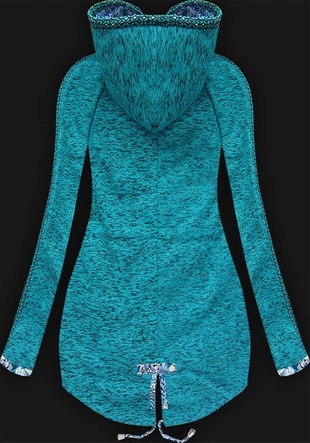 CIEPŁA BLUZA Z KAPTUREM MORSKA (LX130M)