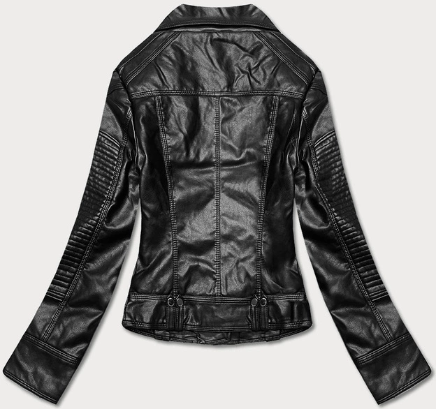 Kurtka ramoneska z klapami czarna (11Z8037)