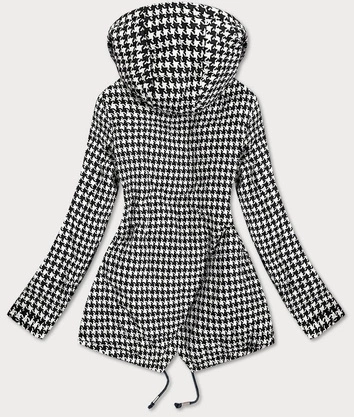 DWUSTRONNA KURTKA DAMSKA GRANATOWO-BIAŁA (XW503BIGX)