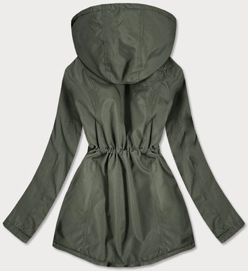 KURTKA DAMSKA Z KAPTUREM KHAKI (B2660-11032)