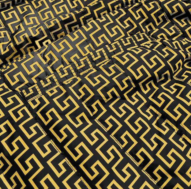 Parka damska 2w1 czarny/żółty (w702big)