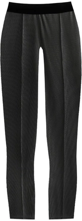 BŁYSZCZĄCE LEGGINSY W KROPKI CZARNE (317ART)