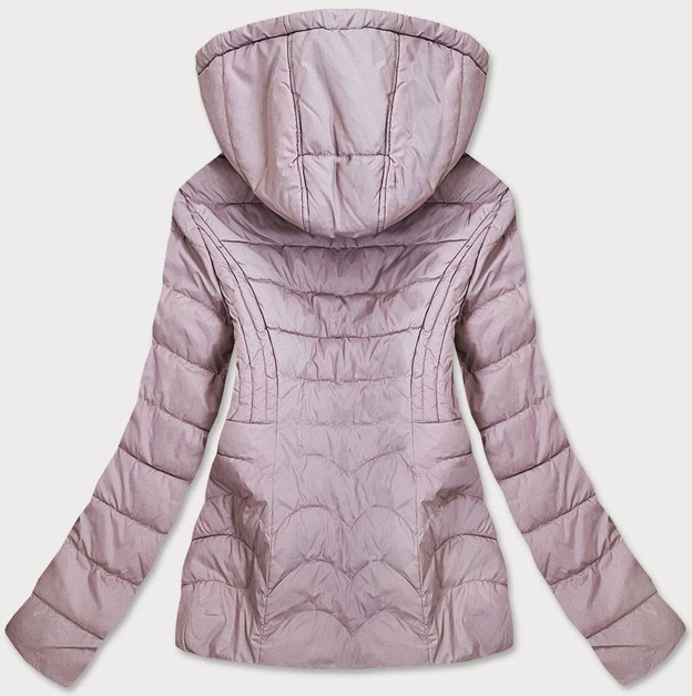 CIENKA PIKOWANA KURTKA DAMSKA RÓŻOWA (68-1939)