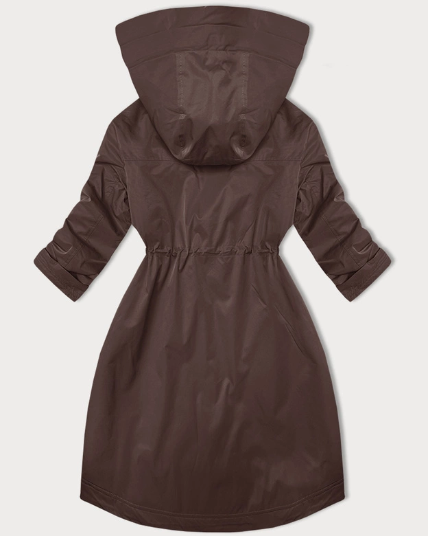 Kurtka damska z podwijanymi rękawami LHD brązowa (LHD-24591)