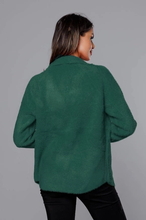 Krótka narzutka alpaka ciemnozielona (CJ65)