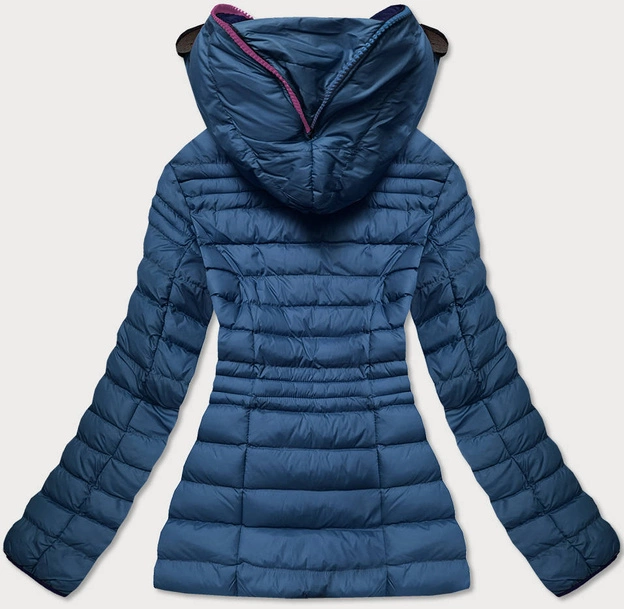 KURTKA DAMSKA ZIMOWA Z GOGLAMI GRANATOWA (CX582W)