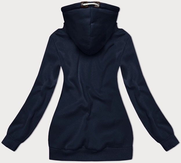 Gruba damska bluza w pasy granat-szary (2302)