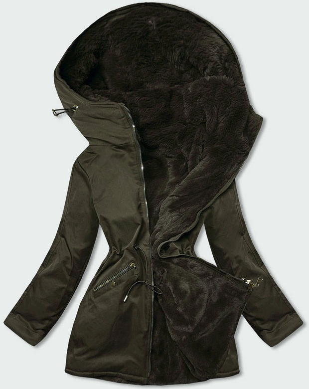 DWUSTRONNA PARKA Z KAPTUREM ARMY (B2634)