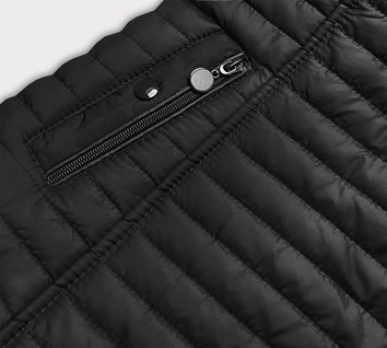 Kurtka damska z podszewką w kropki czarna (sf8981)