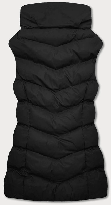 Puchowy bezrękawnik damski czarny (5m719-392)