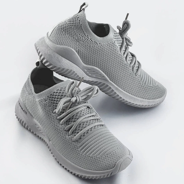 LEKKIE BUTY SPORTOWE DAMSKIE SZARE (XA052)
