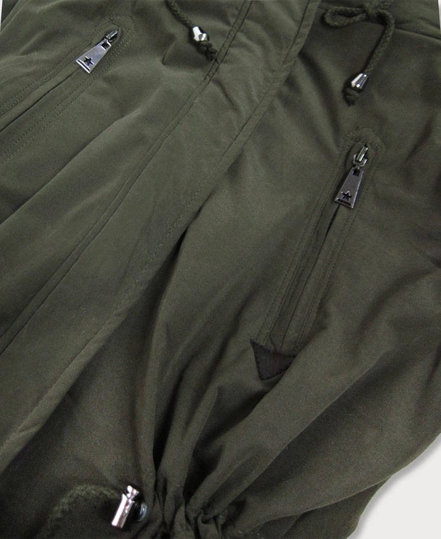 DAMSKA PARKA ZIMOWA NA MISIU KHAKI (FH-856)