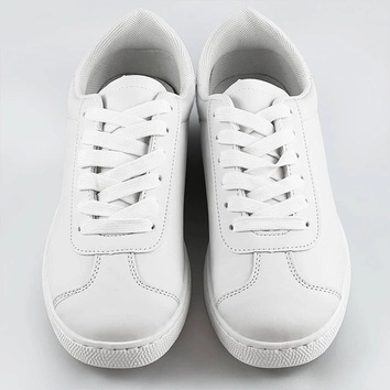 Sznurowane sneakersy damskie białe (bf-025)