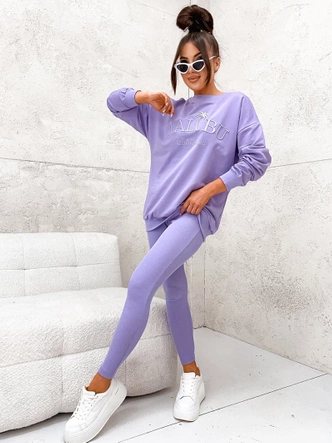 Sportowy komplet z legginsami fioletowy (VE88)