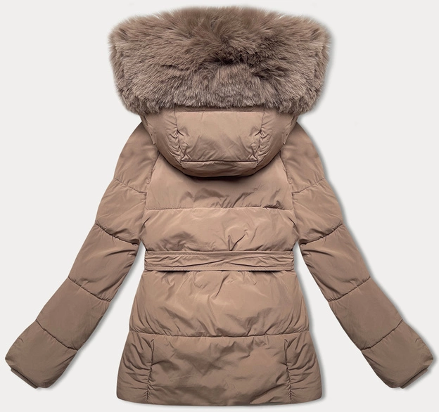 Przejściowa kurtka z paskiem J Style ciemny beżowy (16M9183-84)