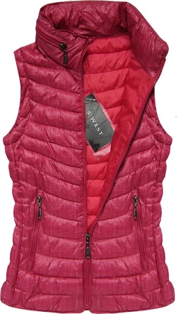 KAMIZELKA PUCHOWA CZERWONA (B3528-30)