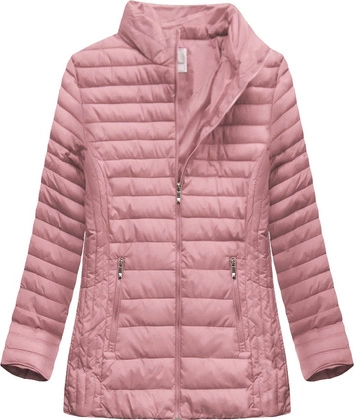 PIKOWANA KURTKA Z KAPTUREM RÓŻOWA (XW262BIGX)