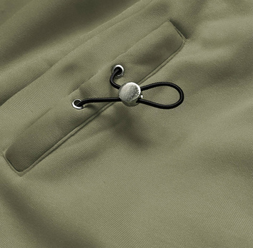 DŁUGA BLUZA DAMSKA Z KAPTUREM KHAKI (AMG-855)