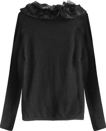 SWETEREK ZE ZDOBIENIAMI CZARNY (1584)