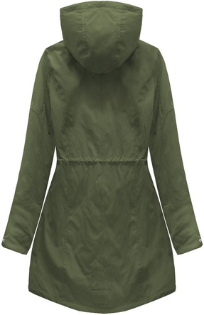 DWUSTRONNA PARKA Z KAPTUREM KHAKI-SZARA (W0232BIG)