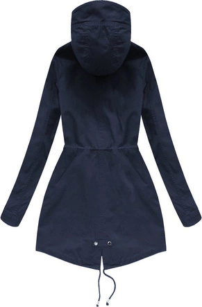 BAWEŁNIANA PARKA Z KAPTUREM GRANATOWA (1801)